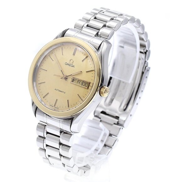 OMEGA Classic YG Bezel Day Date gold Dial Automatic Men's Watch